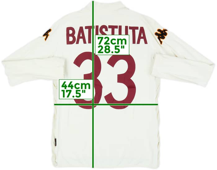 2002-03 Roma Away L/S Shirt Batistuta #33 - 6/10 - (L)