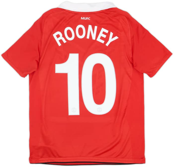 2010-11 Manchester United Home Shirt Rooney #10 - 8/10 - (XL.Boys)