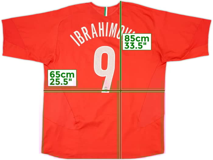 2005-06 Juventus Away Shirt Ibrahimovic #9 - 7/10 - (XXL)