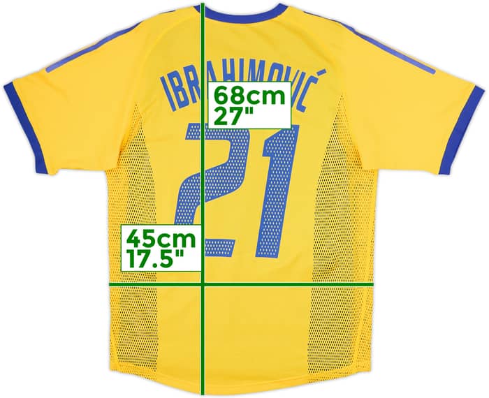 2002-03 Sweden Player Issue Home Shirt Ibrahimovic #21 - 10/10 - (S)