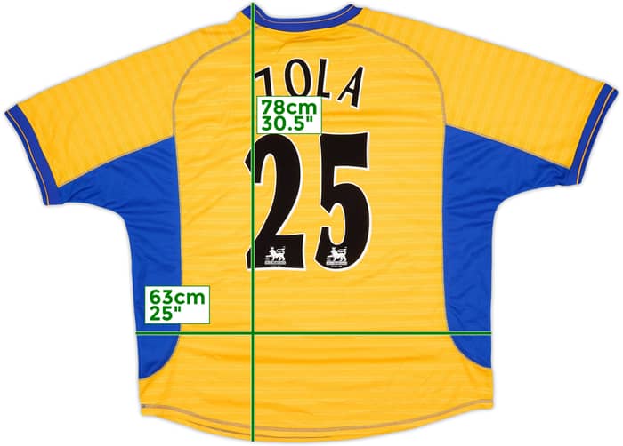 2000-01 Chelsea Away Shirt Zola #25 - 8/10 - (XXL)