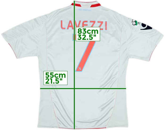 Camiseta de visitante del Napoli 2009-10 Lavezzi #7 - 7/10 - (XXL)