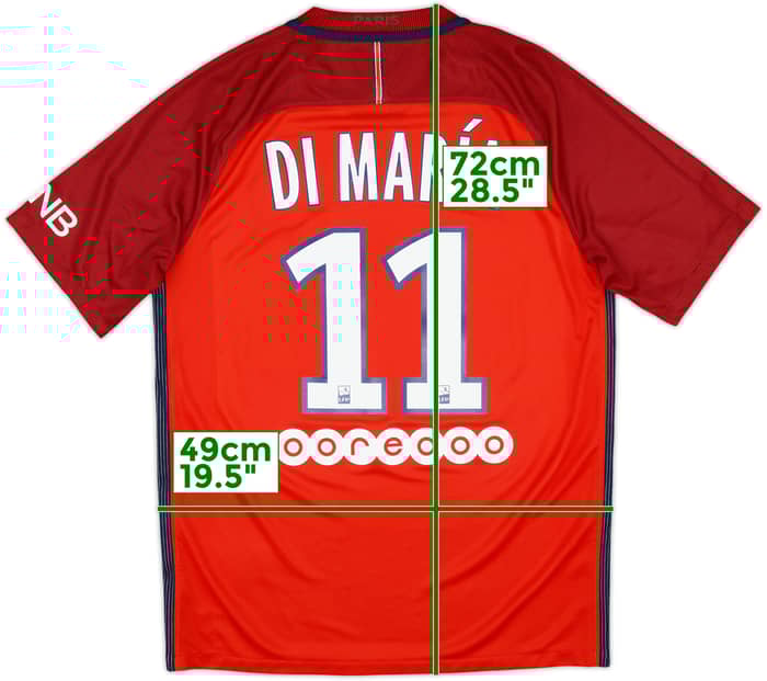 2016-17 Paris Saint-Germain Away Shirt Di Maria #11 - 8/10 - (M)