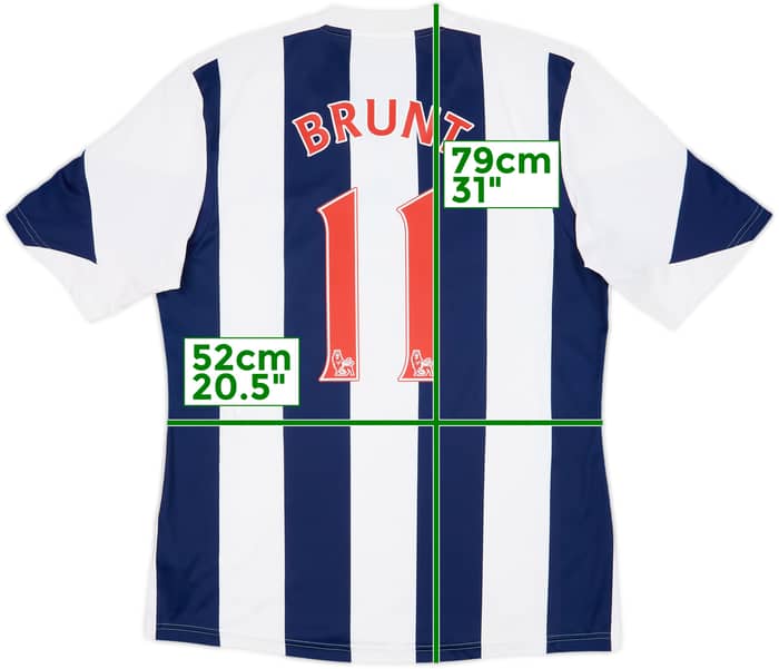 2013-14 West Brom Home Shirt Brunt #11 - 6/10 - (L)