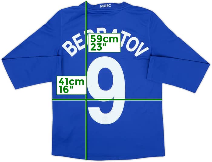 2008-09 Manchester United Third L/S Shirt Berbatov #9 - 6/10 - (10-12 Years)