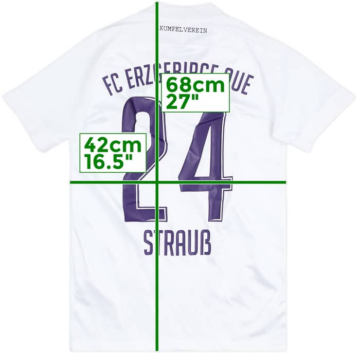 2020-21 Erzgebirge Aue Away Shirt Strauss #24 - 6/10 - (S)
