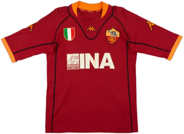 2001-02 Roma Home Shirt Totti #10 - 6/10 - (L)
