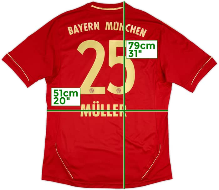 2011-13 Bayern Munich Home Shirt Muller #25 - 6/10 - (L)