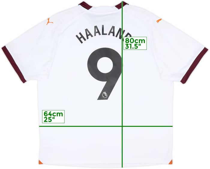 2023-24 Manchester City Away Shirt Haaland #9 - 8/10 - (XXL)