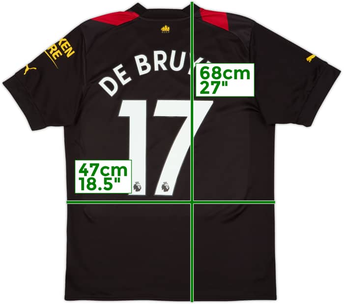 2022-23 Manchester City Away Shirt De Bruyne #17 - 8/10 - (M)