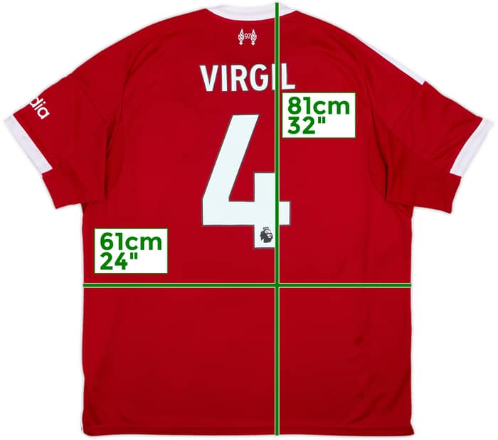 2025-26 Liverpool Home Shirt Virgil #4 - 8/10 - (XXL)