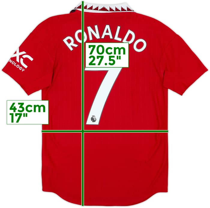 2022-23 Manchester United Authentic Home Shirt Ronaldo #7 - 7/10 - (XS)