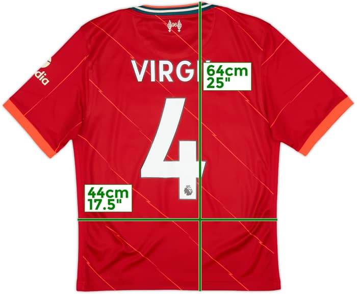2021-22 Liverpool Home Shirt Virgil #4 - 5/10 - (S)