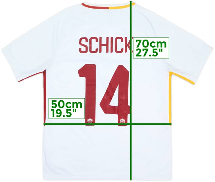 2017-18 Roma Away Shirt Schick #14 - 6/10 - (M)