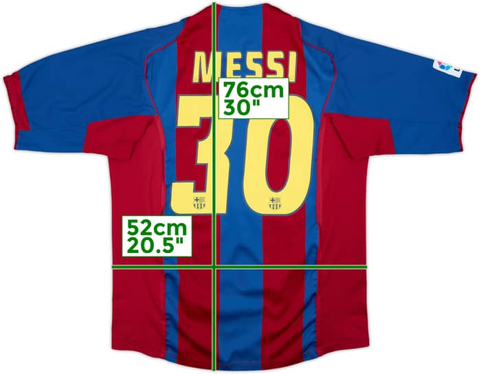 2004-05 Barcelona Home Shirt Messi #30 - 7/10 - (L)