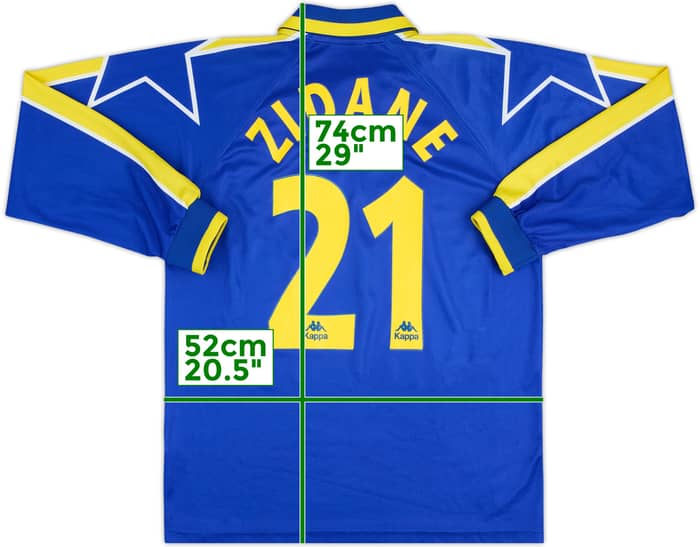 1996-97 Juventus Away L/S Shirt Zidane #21 - 7/10 - (L)