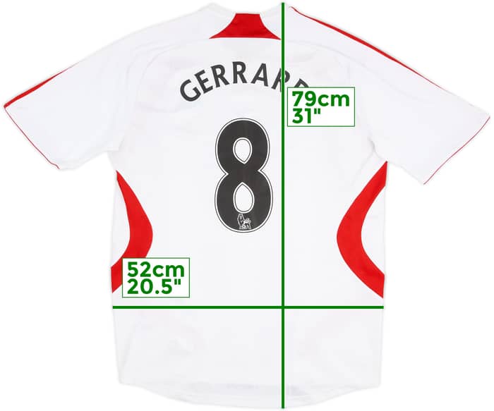2007-08 Liverpool Away Shirt Gerrard #8 - 7/10 - (M)