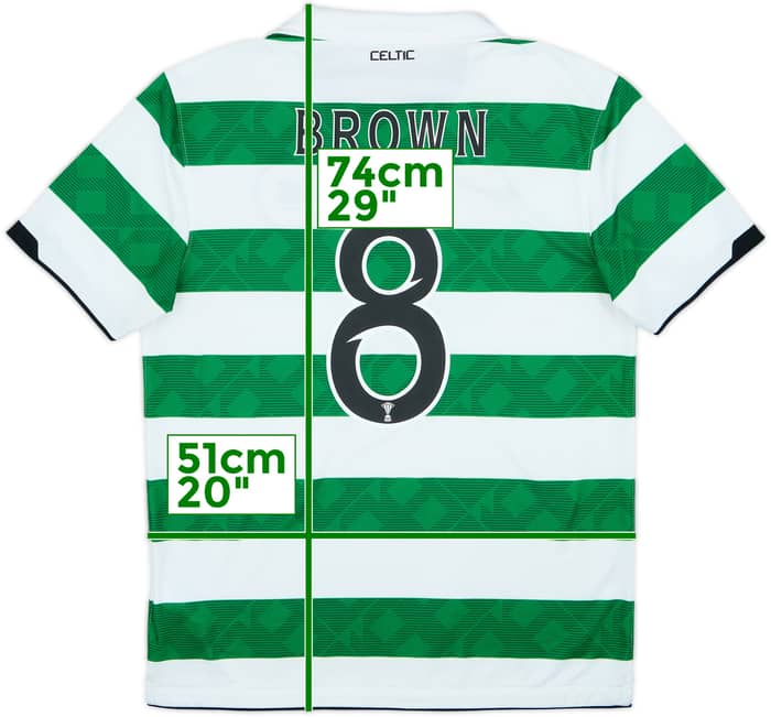 2010-12 Celtic Home Shirt Brown #8 - 5/10 - (M)