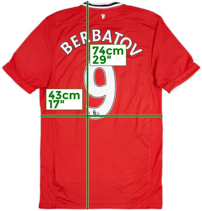 2011-12 Manchester United Home Shirt Berbatov #9 - 5/10 - (S)