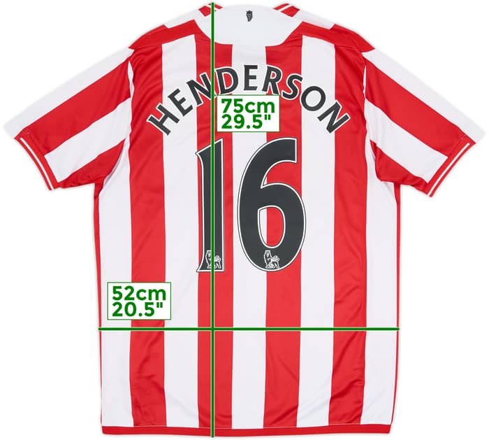 Camiseta de local del Sunderland 2009-10 Henderson #16 - 8/10 - (M)
