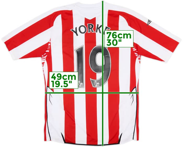 2007-08 Sunderland Home Shirt Yorke #19 - 5/10 - (M)