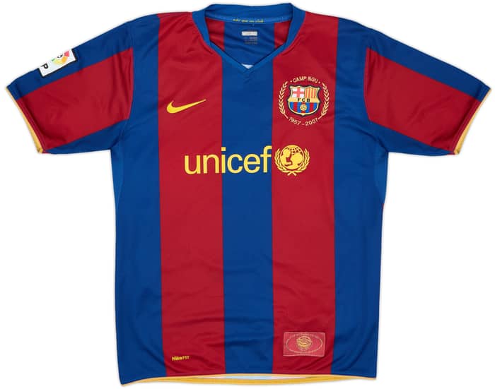 2007-08 Barcelona Maillot Domicile - 8/10 - (13-15 ans)