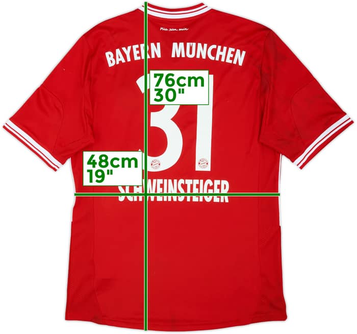 2013-14 Bayern Munich Home Shirt Schweinsteiger #31 - 6/10 - (M)