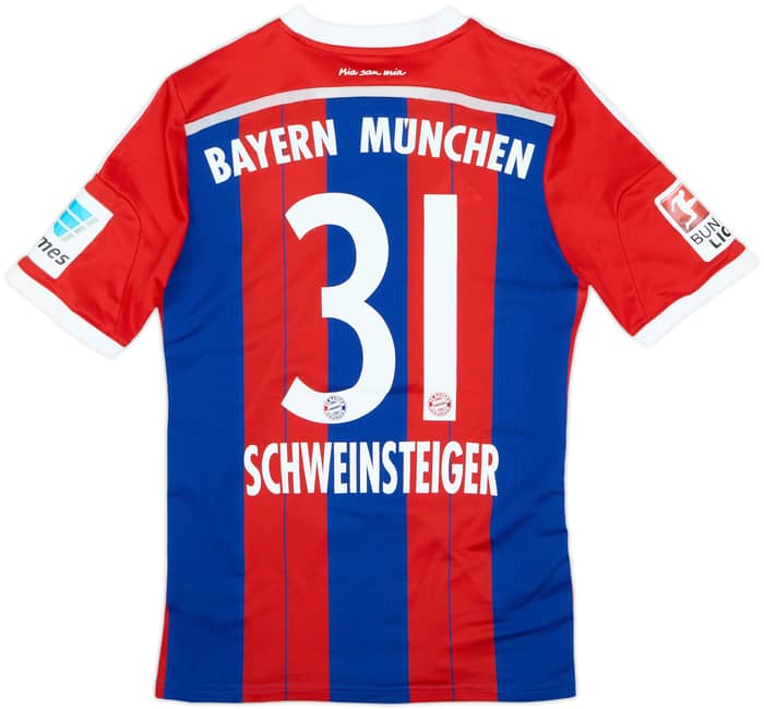 2014-15 Bayern Munich Home Shirt Schweinsteiger #31 - 7/10 - (15-16 Years)