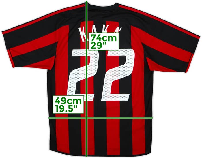 2003-04 AC Milan Home Shirt Kaka #22 - 6/10 - (S)