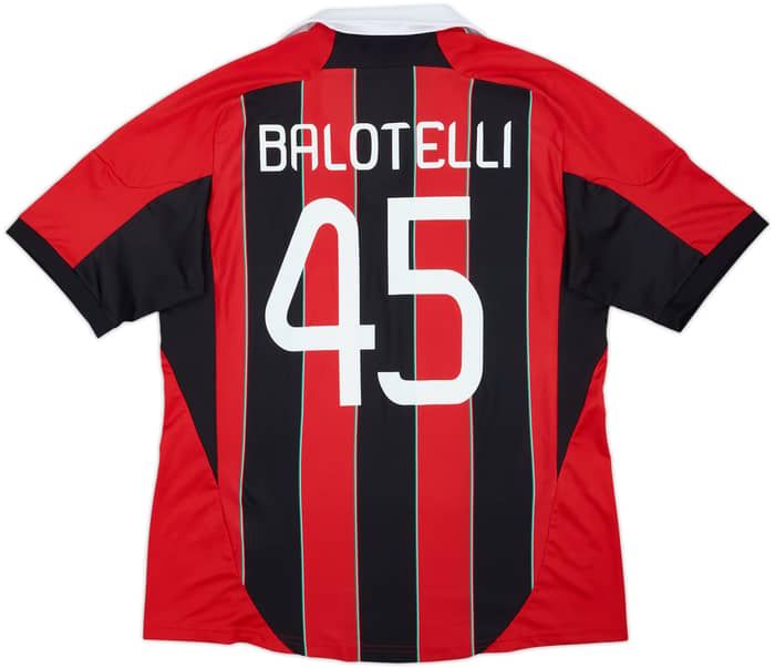 2012-13 AC Milan Home Shirt Balotelli #45 - 6/10 - (L)