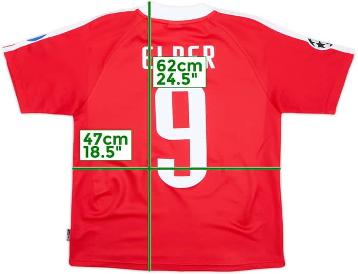 2001-02 Bayern Munich CL Home Shirt Elber #9 - 7/10 - (Y)