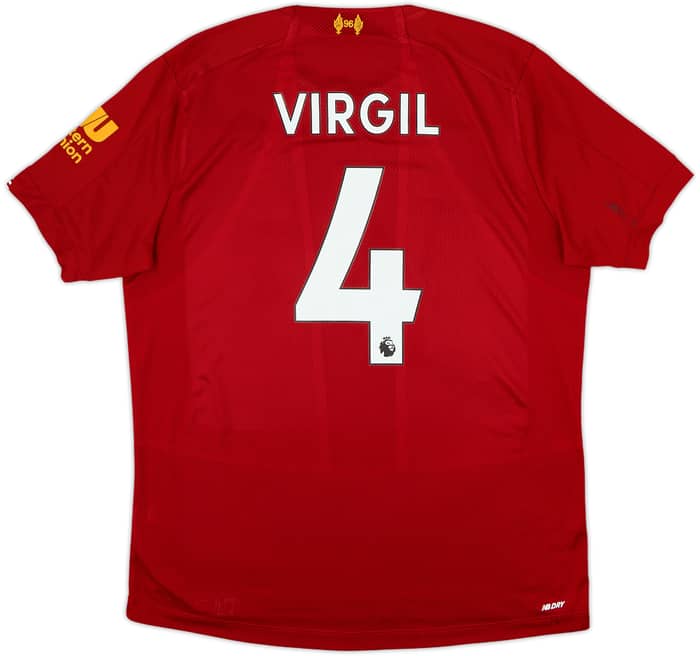2019-20 Liverpool Home Shirt Virgil #4 - 8/10 - (L)