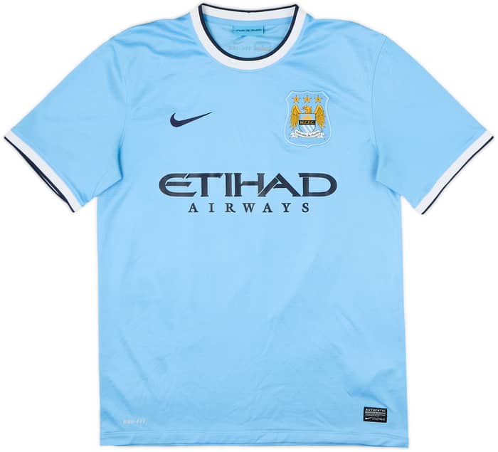 2013-14 Manchester City Home Shirt Kun Aguero #16 - 8/10 - (M)