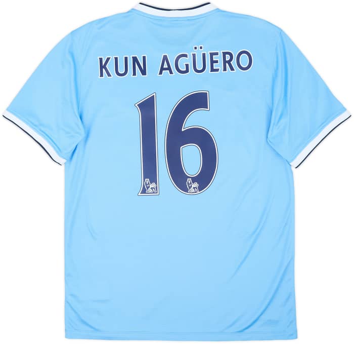2013-14 Manchester City Home Shirt Kun Aguero #16 - 9/10 - (M)