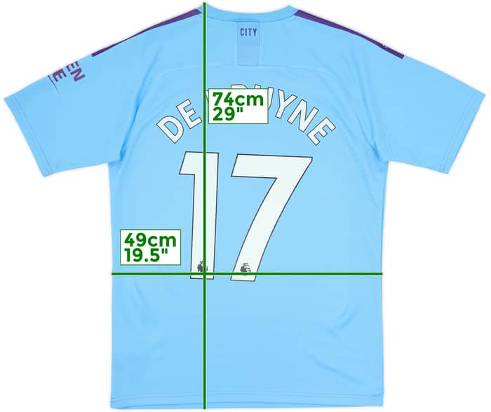 2019-20 Manchester City Home Shirt De Bruyne #17 - 9/10 - (M)