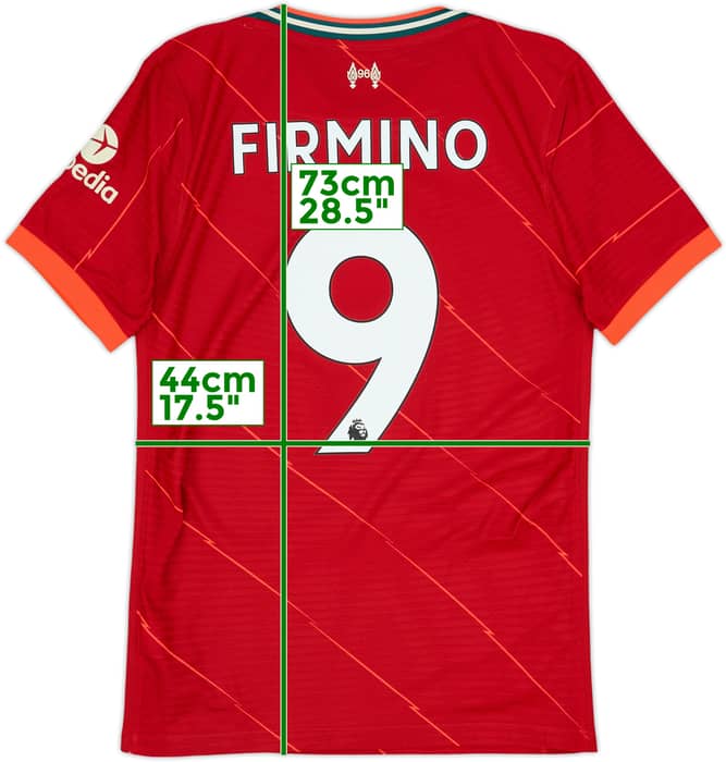 2021-22 Liverpool Authentic Home Shirt Firmino #9 - 10/10 - (S)