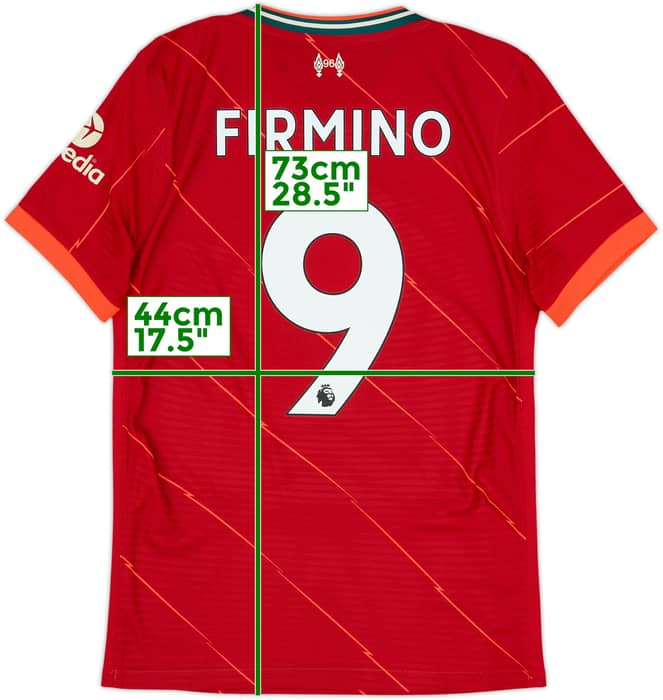 2021-22 Liverpool Authentic Home Shirt Firmino #9 - 6/10 - (S)