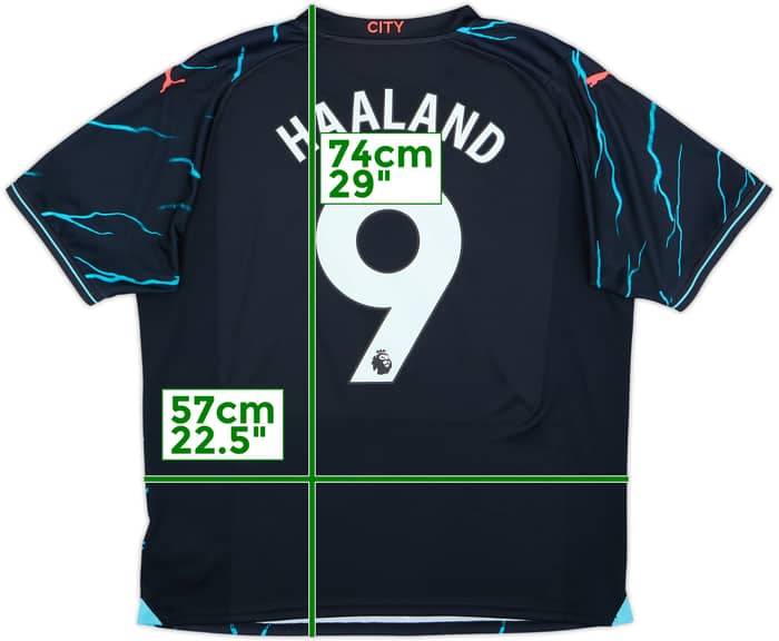 2023-24 Manchester City Third Shirt Haaland #9 - 10/10 - (XL)