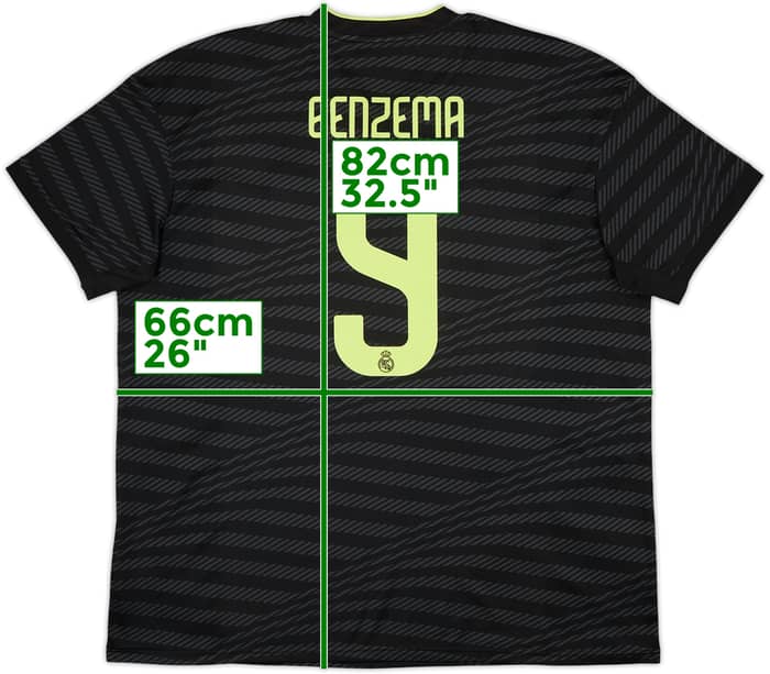 2022-23 Real Madrid Third Shirt Benzema #9 - 8/10 - (XXL)