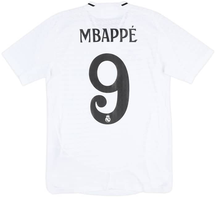 2024-25 Real Madrid Authentic Home Shirt Mbappe #9 - 10/10 - (S)