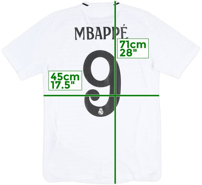2024-25 Real Madrid Authentic Home Shirt Mbappe #9 - 10/10 - (S)