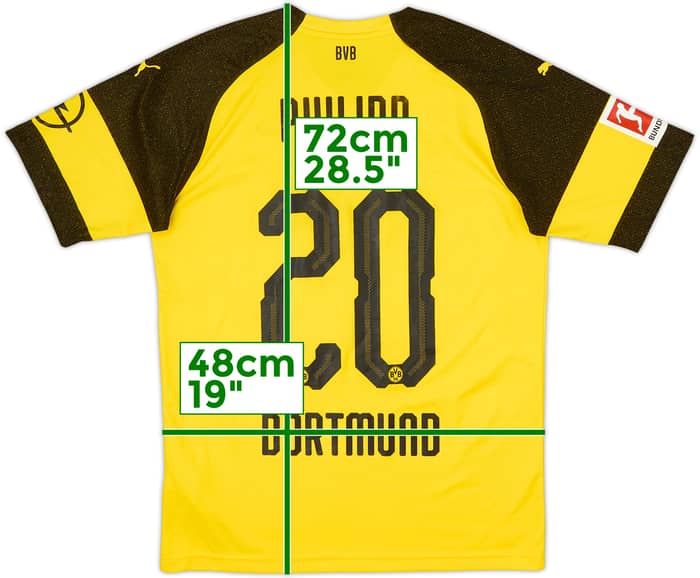 2018-19 Borussia Dortmund Home Shirt Philipp #20 - 6/10 - (M)