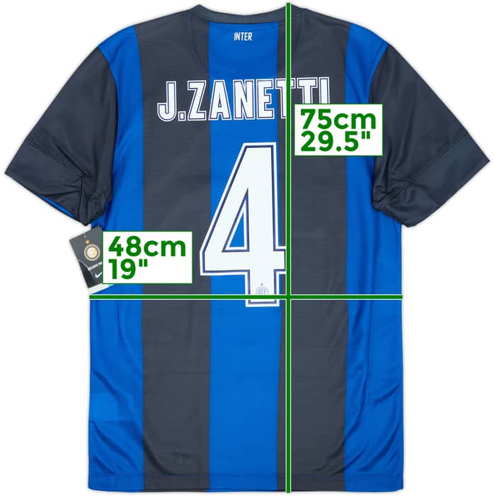 2012-13 Inter Milan Home Shirt J. Zanetti #4 (S)