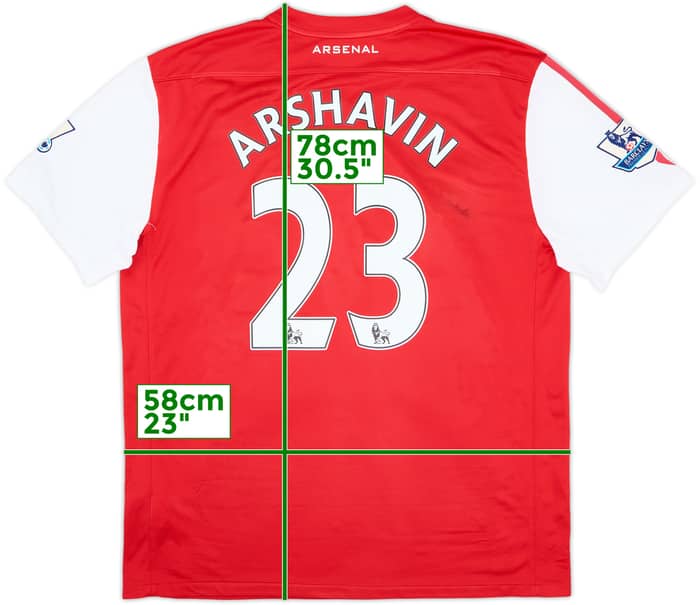 2011-12 Arsenal Home Shirt Arshavin #23 - 5/10 - (XL)