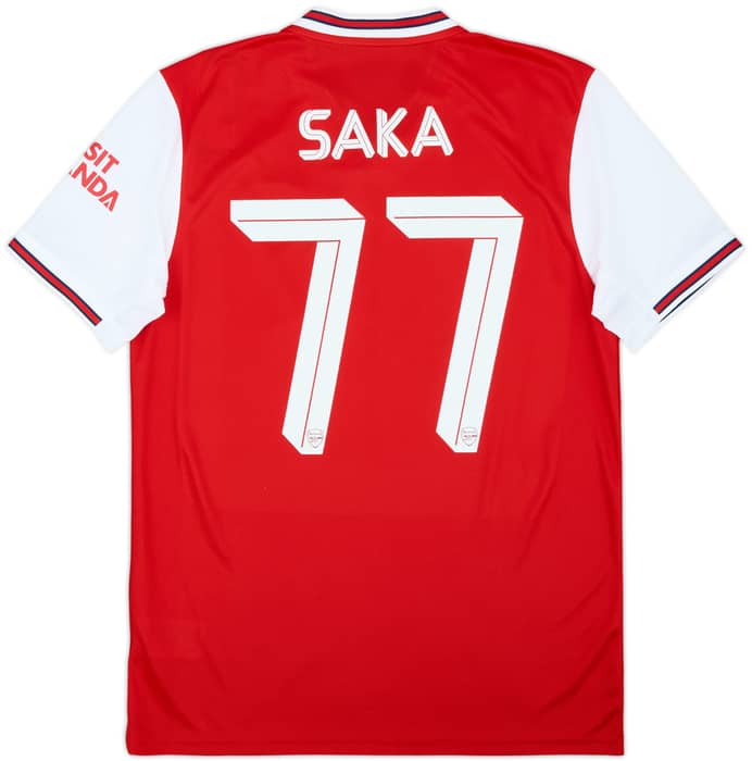 2019-20 Arsenal Home Shirt Saka #77 (M)
