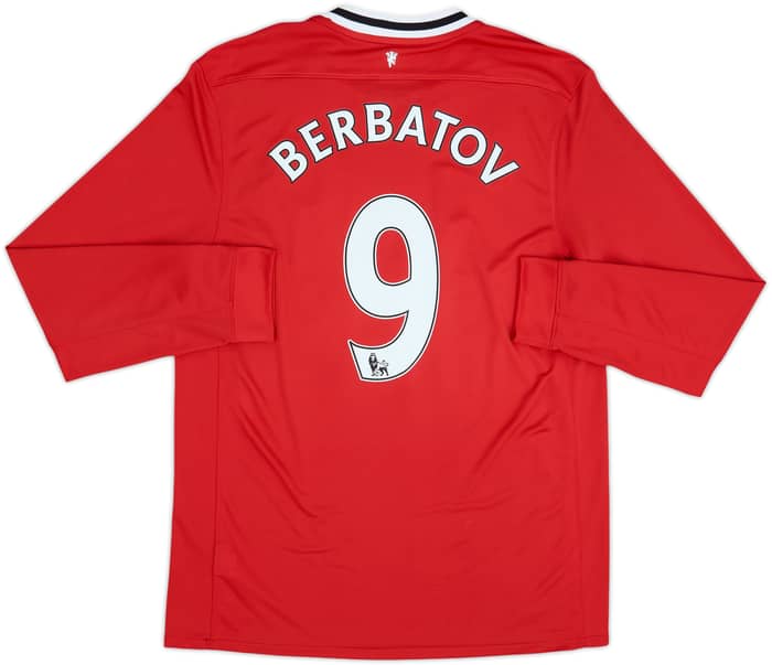 2011-12 Manchester United Home L/S Shirt Berbatov #9 - 10/10 - (L)