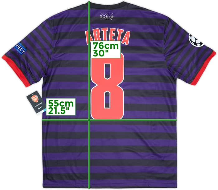 2012-13 Arsenal Away Shirt Arteta #8 (L)