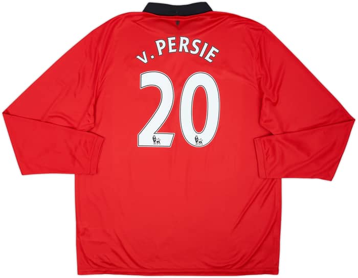 2013-14 Manchester United Home L/S Shirt v.Persie #20 - 8/10 - (XXL)