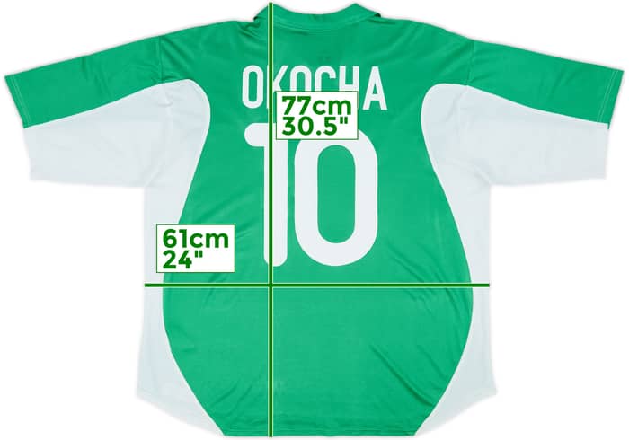 2000-01 Nigeria Home Shirt Okocha #10 - 7/10 - (XL)