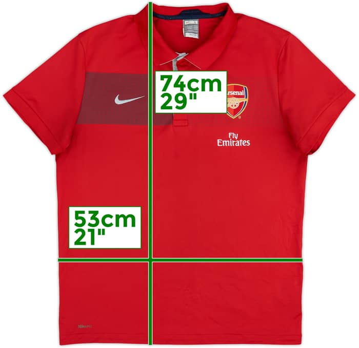2009-10 Arsenal Nike Polo Shirt - 8/10 - (L)